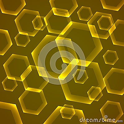 Beautiful futuristic hexagon background - vector Stock Photo